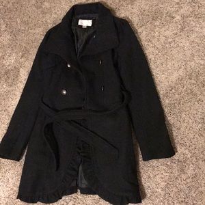 Xhilaration Black Long Winter Coat